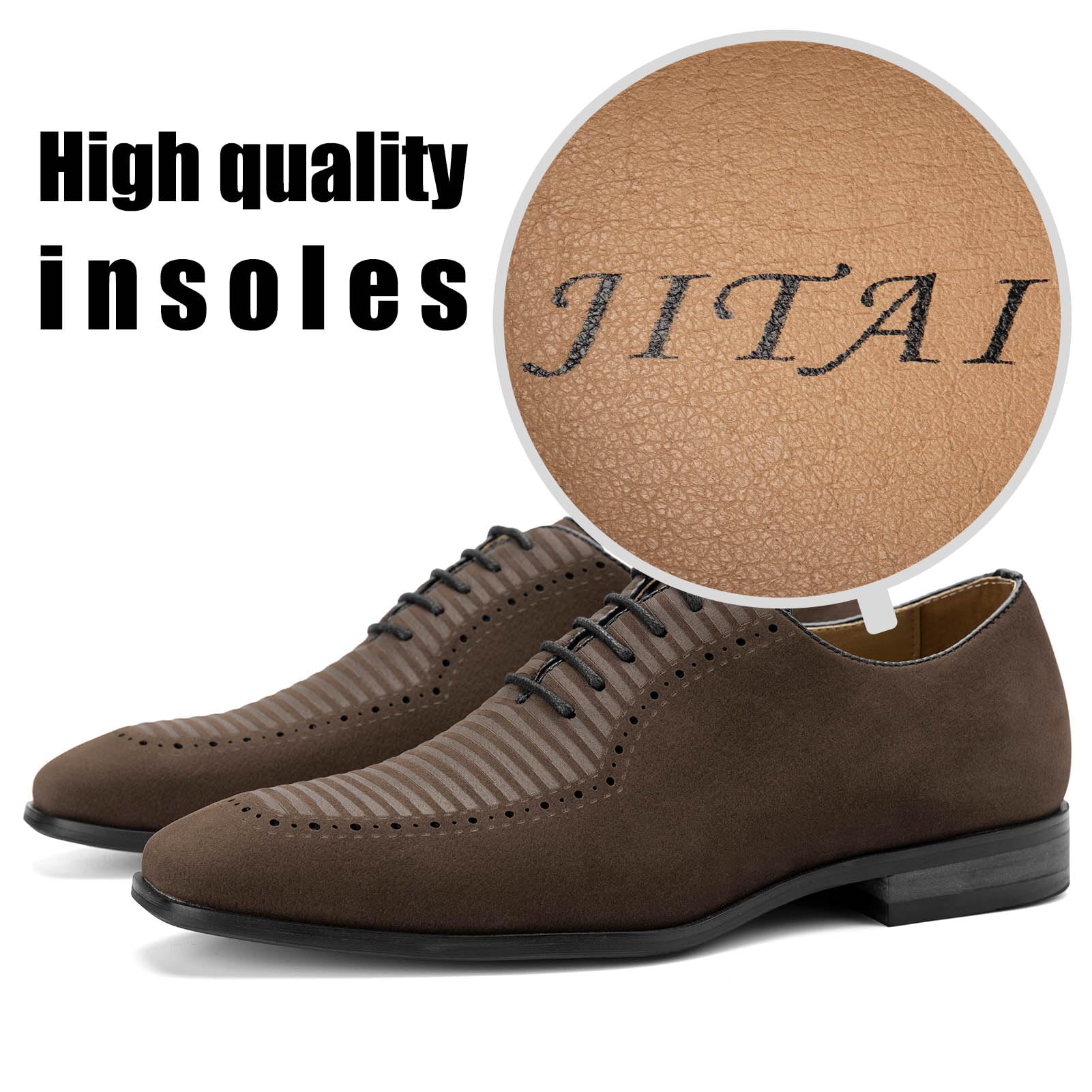 Mens Oxford Shoes Mens Casual Dress Shoes Lace Up Fashion Shoes Formal Brown 16